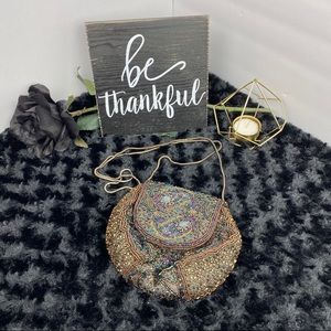 Vintage Floral Beaded Purse